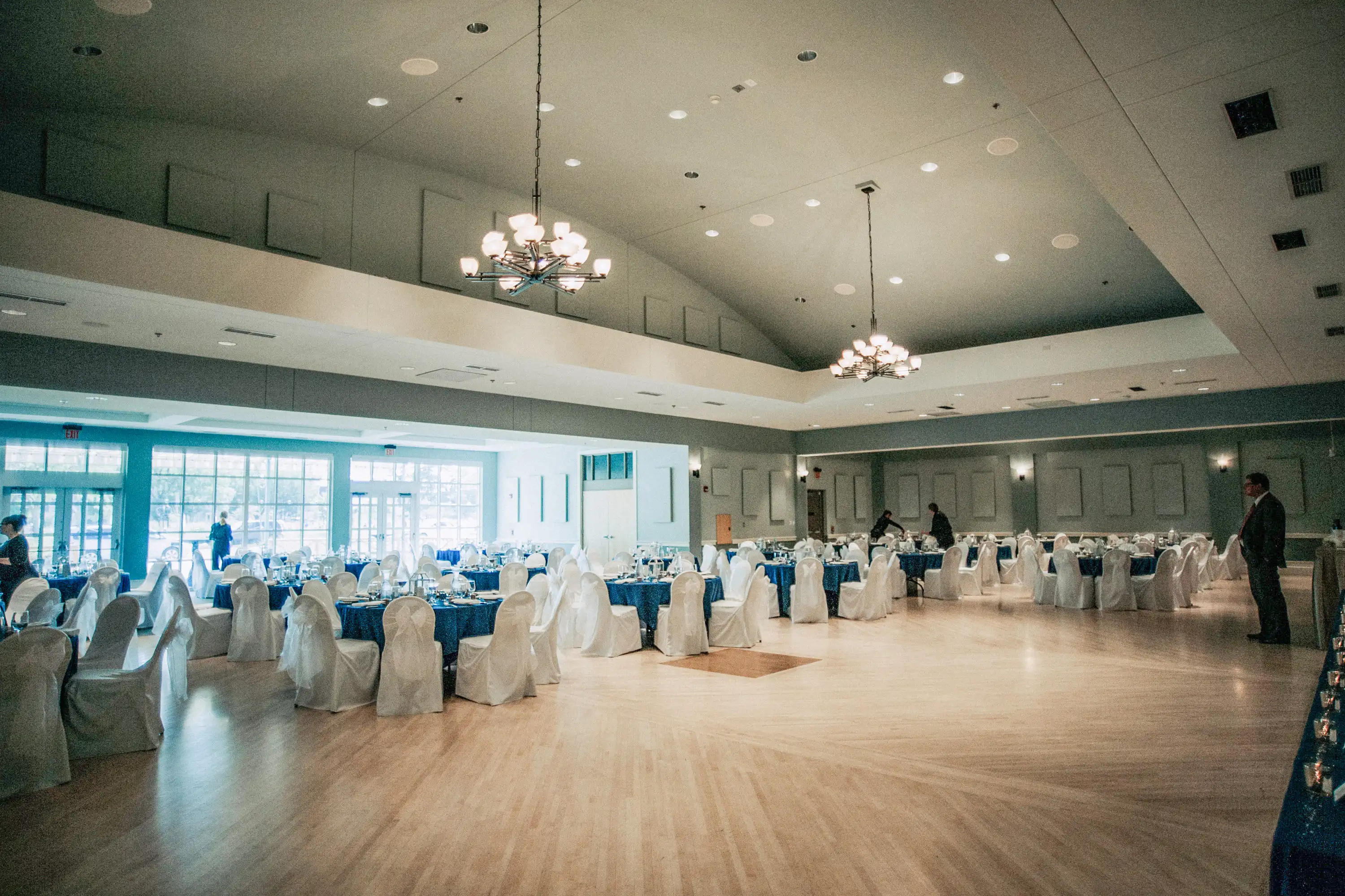 Shadowland Ballroom set up for a wedding reception