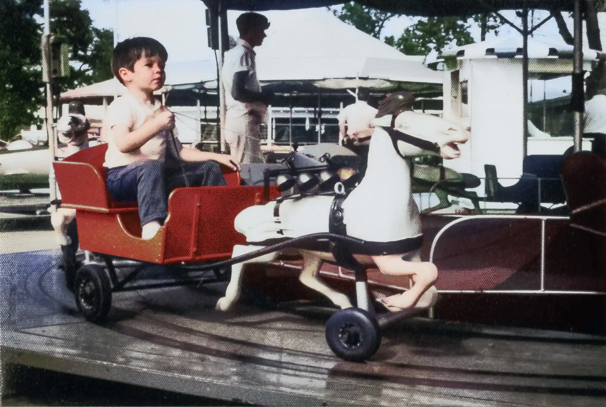 historic photo of a pony cart