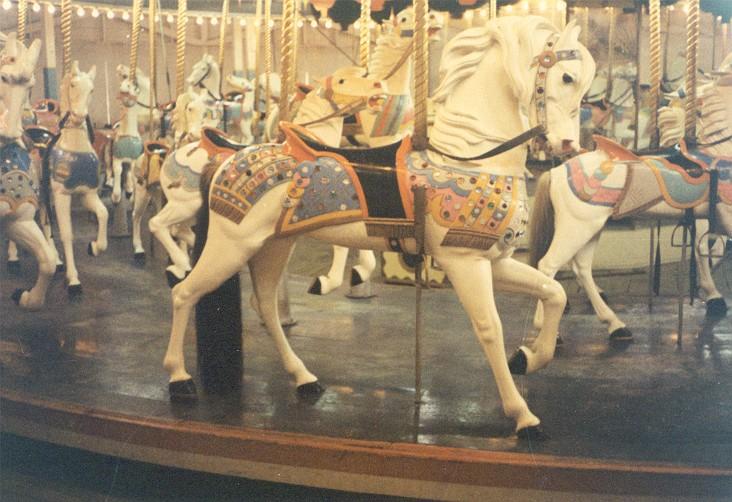 one of the historic Carousel horses