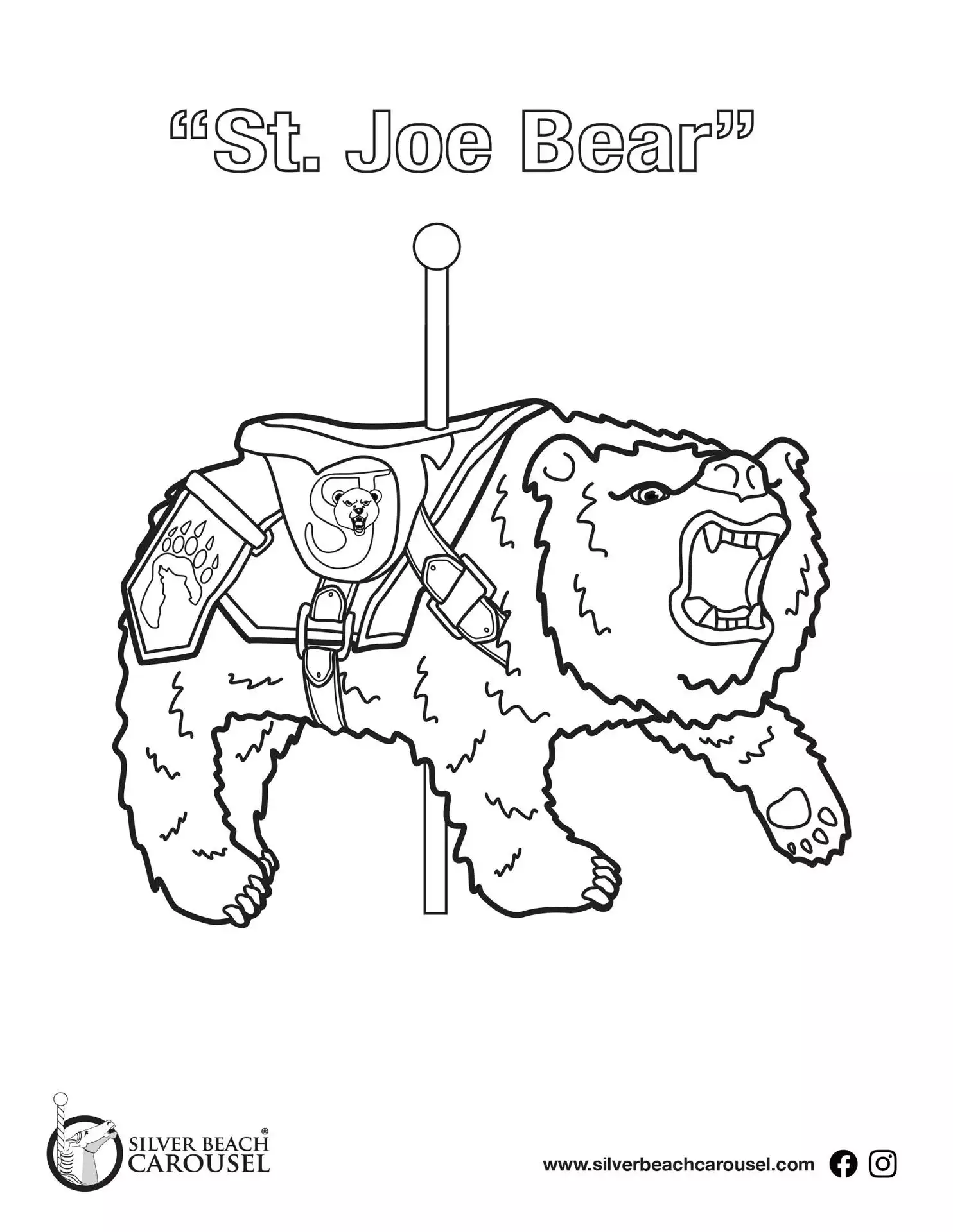 Coloring Page St. Joe Bear