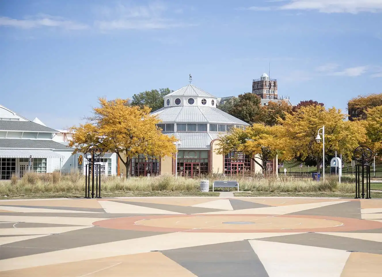 A view of the Silver Beach Carousel in the Fall.