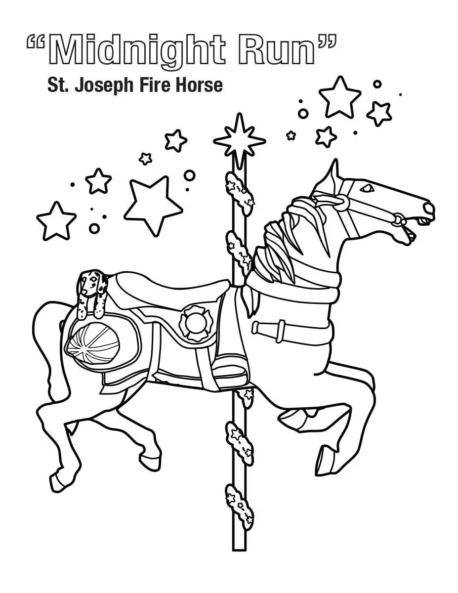 Christmas Coloring Page: Midnight Run